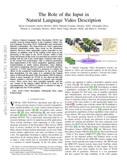 The Role of the Input in Natural Language Video Description