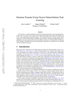 Emotion Transfer Using Vector-Valued Infinite Task Learning