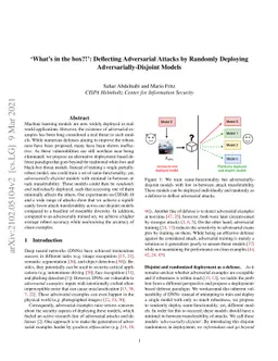 "What's in the box?!": Deflecting Adversarial Attacks by Randomly
  Deploying Adversarially-Disjoint Models