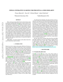 CDPAM: Contrastive learning for perceptual audio similarity
