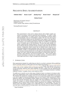 Negative Data Augmentation