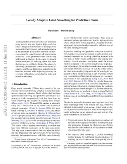 Locally Adaptive Label Smoothing for Predictive Churn