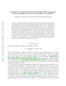 Statistical Inference for Polyak-Ruppert Averaged Zeroth-order
  Stochastic Gradient Algorithm