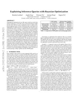 Explaining Inference Queries with Bayesian Optimization