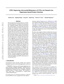 CIFS: Improving Adversarial Robustness of CNNs via Channel-wise
  Importance-based Feature Selection
