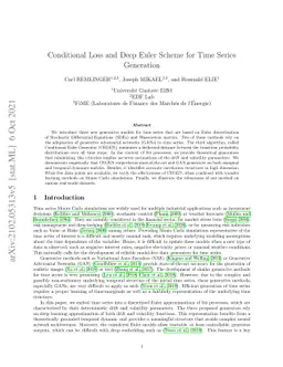 Conditional Loss and Deep Euler Scheme for Time Series Generation