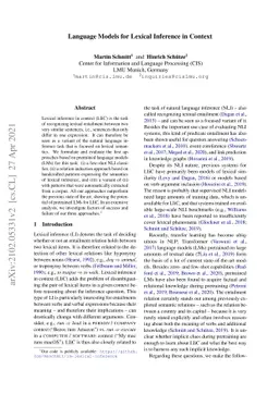 Language Models for Lexical Inference in Context