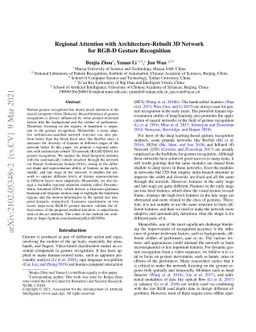 Regional Attention with Architecture-Rebuilt 3D Network for RGB-D
  Gesture Recognition