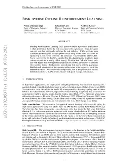 Risk-Averse Offline Reinforcement Learning