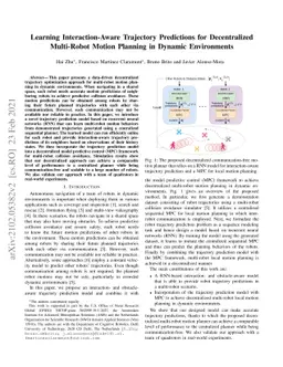 Learning Interaction-Aware Trajectory Predictions for Decentralized
  Multi-Robot Motion Planning in Dynamic Environments