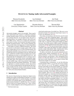 Dompteur: Taming Audio Adversarial Examples