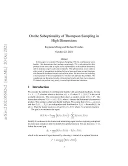 On the Suboptimality of Thompson Sampling in High Dimensions