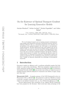 On the Existence of Optimal Transport Gradient for Learning Generative
  Models