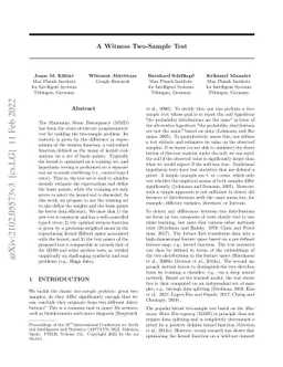 A Witness Two-Sample Test