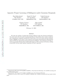 Agnostic Proper Learning of Halfspaces under Gaussian Marginals