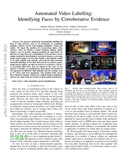 Automated Video Labelling: Identifying Faces by Corroborative Evidence