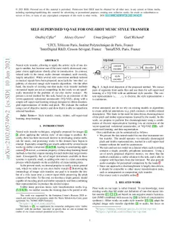 Self-Supervised VQ-VAE for One-Shot Music Style Transfer
