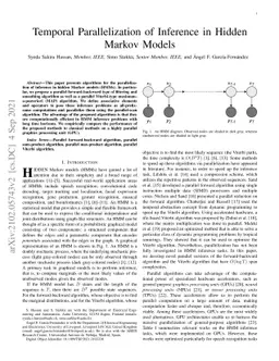Temporal Parallelization of Inference in Hidden Markov Models