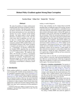 Robust Policy Gradient against Strong Data Corruption