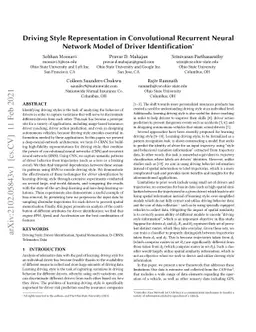 Driving Style Representation in Convolutional Recurrent Neural Network
  Model of Driver Identification
