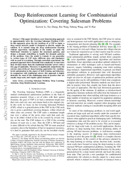 Deep Reinforcement Learning for Combinatorial Optimization: Covering
  Salesman Problems