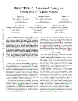 DirectDebug: Automated Testing and Debugging of Feature Models