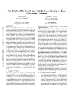 The Benefit of the Doubt: Uncertainty Aware Sensing for Edge Computing
  Platforms