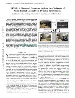 VIODE: A Simulated Dataset to Address the Challenges of Visual-Inertial
  Odometry in Dynamic Environments