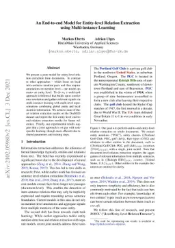 An End-to-end Model for Entity-level Relation Extraction using
  Multi-instance Learning