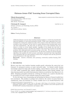 Fairness-Aware PAC Learning from Corrupted Data