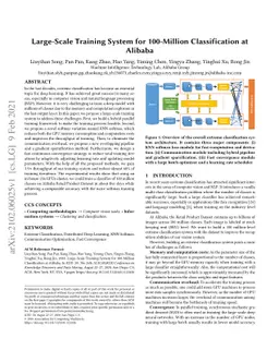 Large-Scale Training System for 100-Million Classification at Alibaba