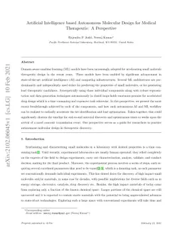 Artificial Intelligence based Autonomous Molecular Design for Medical
  Therapeutic: A Perspective