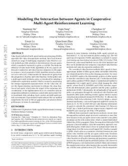Modeling the Interaction between Agents in Cooperative Multi-Agent
  Reinforcement Learning