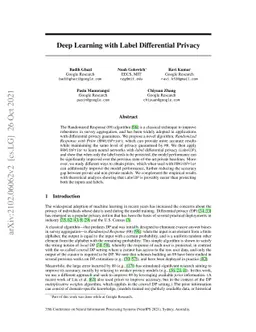 Deep Learning with Label Differential Privacy
