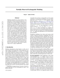 Partially Observed Exchangeable Modeling