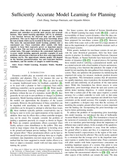 Sufficiently Accurate Model Learning for Planning