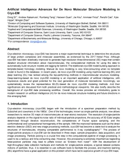 Artificial Intelligence Advances for De Novo Molecular Structure
  Modeling in Cryo-EM