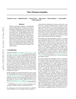 Meta-Thompson Sampling