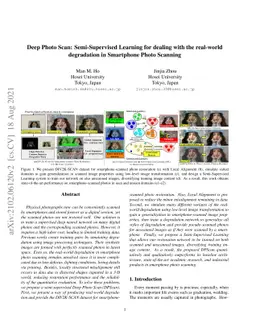 Deep Photo Scan: Semi-Supervised Learning for dealing with the
  real-world degradation in Smartphone Photo Scanning