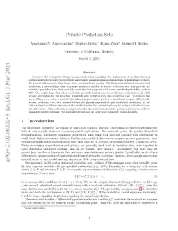 Private Prediction Sets