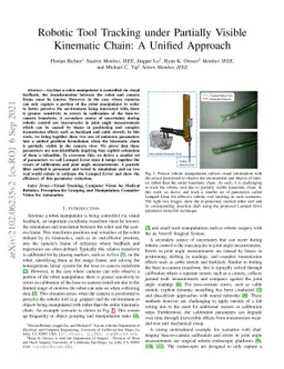 Robotic Tool Tracking under Partially Visible Kinematic Chain: A Unified
  Approach