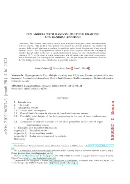 Urn models with random multiple drawing and random addition