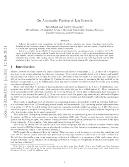 On Automatic Parsing of Log Records