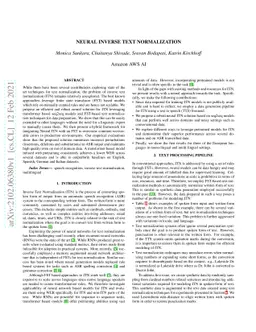 Neural Inverse Text Normalization