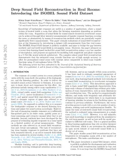 Deep Sound Field Reconstruction in Real Rooms: Introducing the ISOBEL
  Sound Field Dataset