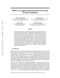 HNPE: Leveraging Global Parameters for Neural Posterior Estimation