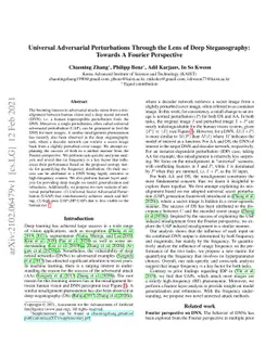 Universal Adversarial Perturbations Through the Lens of Deep
  Steganography: Towards A Fourier Perspective