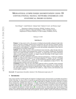Mediastinal lymph nodes segmentation using 3D convolutional neural
  network ensembles and anatomical priors guiding