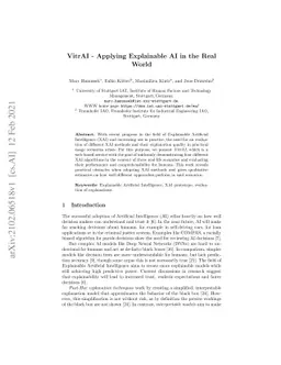 VitrAI -- Applying Explainable AI in the Real World
