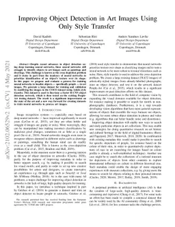 Improving Object Detection in Art Images Using Only Style Transfer